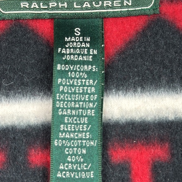 L-R-L Lauren Active Ralph Lauren Fleece Full Zip Sweater with Knit Sleeves - Picture 6 of 13